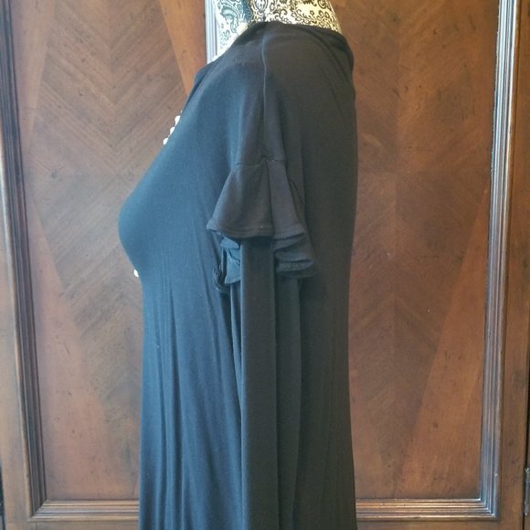 Tee with Ruffle Sleeves - Picture 3 of 5